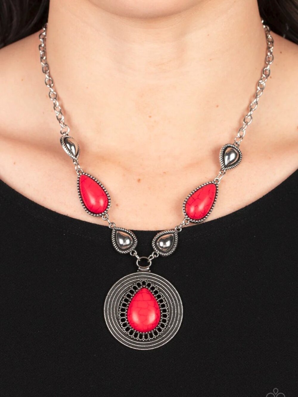 Paparazzi Jewelry Accessories - Saguaro Soul Trek - Red Necklace - Vintage